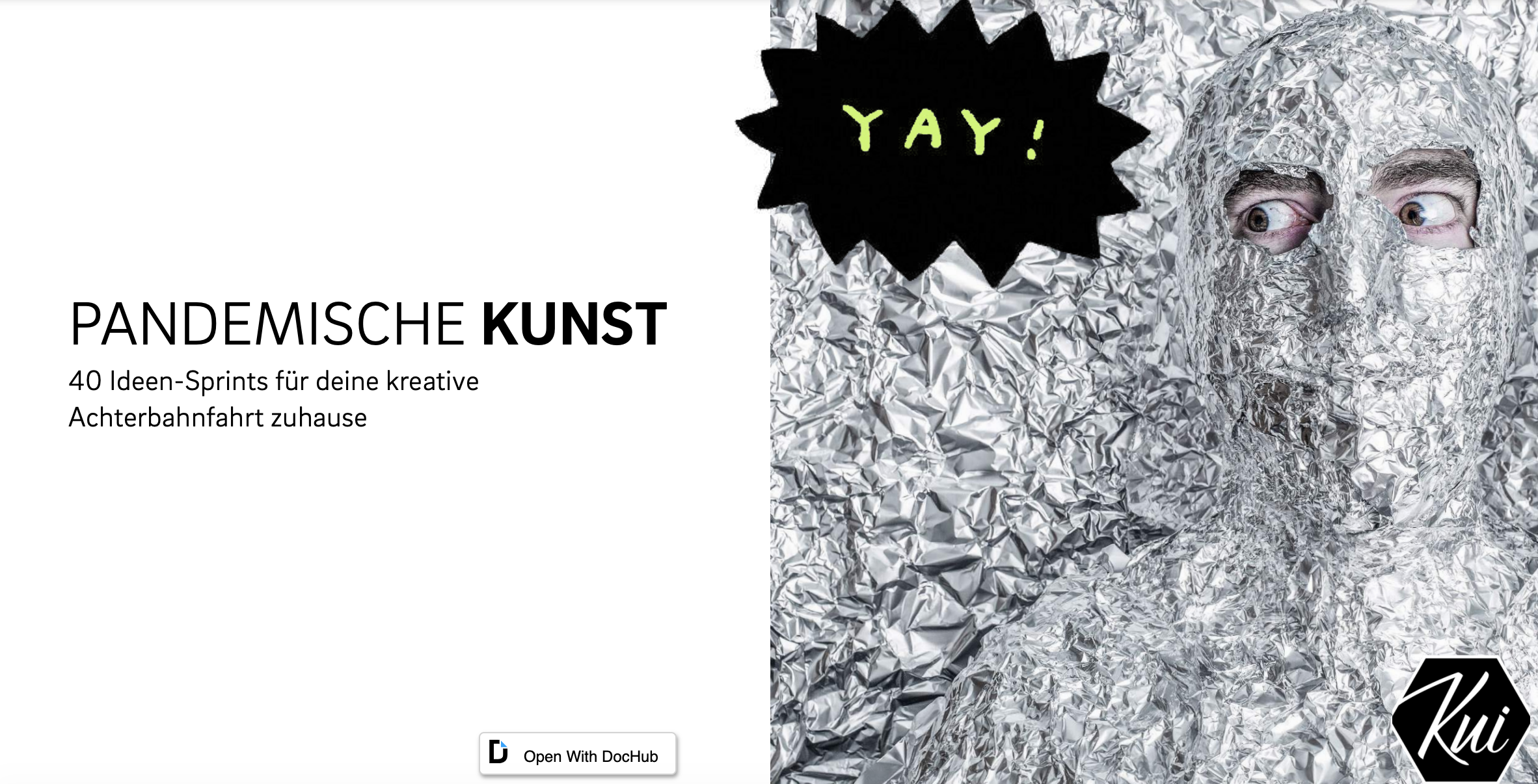 Cover: KUI sammelt 40 Ideen für den Kunstunterricht, die im Onlineunterricht umgesetzt werden können. Inspirierend!