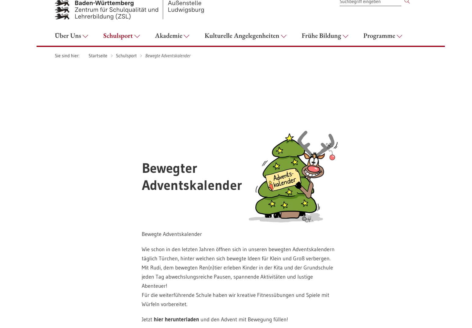 Cover: Der bewegte Adventskalender 