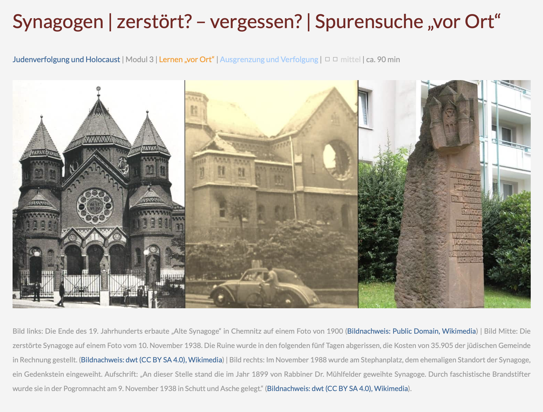 Cover: Synagogen | zerstört? – vergessen? | Spurensuche „vor Ort“